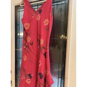 Charlie b Colorful Sleeveless Cotton Gauzy Dress women’s size‎ L Cottage Core